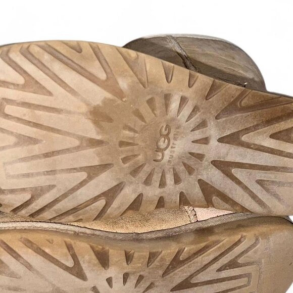 AUTHENTIC Light Brown Short Suede Ugg Boots - Picture 4 of 4